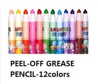 12Colors China Markers Peel Off Grease Pencil 12 Count Monami