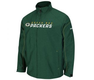 Green Bay Packers NFL football sideline gear full zip shell jacket nwt