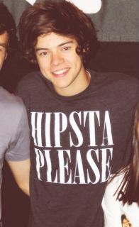Hipsta Please Harry Styles One Direction T Shirt Standard Slim and