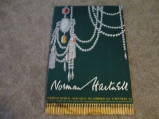 Renowned Designer Norman Hartnell 1985 Jewelry 30 x 20 Wall Hanging