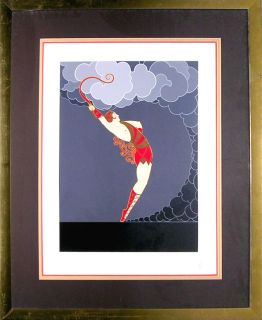 Erte Romain de Tirtoff The Dancer Art Deco Silkscreen