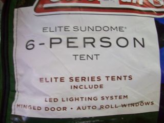 Coleman Elite Sundome 6 Person Tent w LED Lighting System