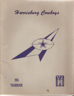 Harrisburg PA Cowboys Football Team Yearbook 1976