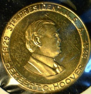 Herbert Hoover MINT Version #2 Commemorative Bronze Medal   Token