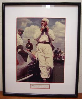 Hermann Lang, Mercedes French GP 1938 signed Klemantaski; guaranteed