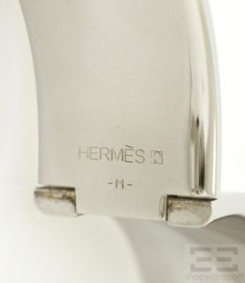 Hermes Silver Orange Enamel Clic Clac Wide PM Bracelet