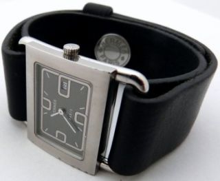  Hermes Barenia Wrist Watch. Good Condition SS Case. Rare Hermes Watch