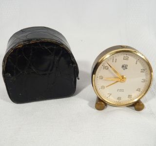 Vintage Herz 8 Days Alarm Clock with Case