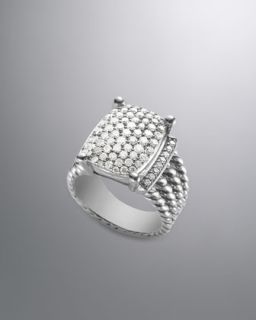 David Yurman Wheaton Ring, Diamonds, 16x12mm   