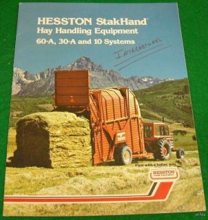 Hesston Brochure Stakhand Hay Equipment 60 A 30 A 10