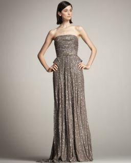 Elie Saab Beaded Strapless Gown   