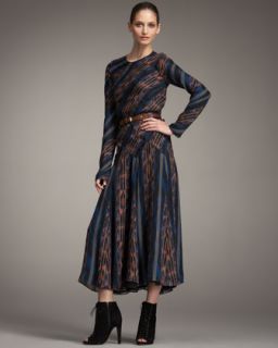Proenza Schouler Spiral Striped Long Dress   Neiman Marcus