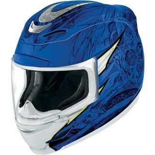 2013 Icon Airmada Sportbike SB1 Motorcycle Helmets   Blue   X Large