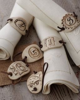 French Laundry Home Numbers Napkin Rings   