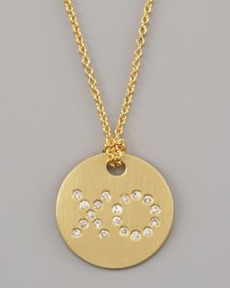 Y17A1 Roberto Coin Diamond XO Medallion Necklace