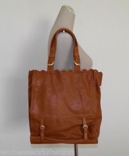 New w/ Tag Authentic See by Chloe Brown Leather Shopper Poya Tote