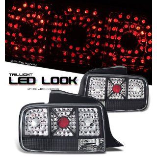 Ford 2005 2007 Mustang Black Taillight Led Look Performance  
