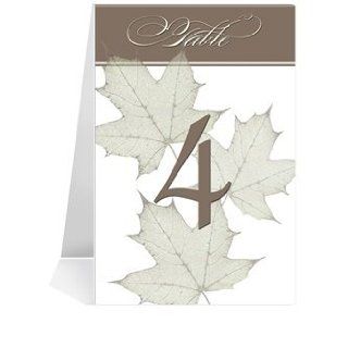 Wedding Table Number Cards   Majestic Fall in Taupe #1