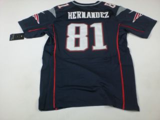 New NlKE Aaron Hernandez #81 New England Patriots 2012 Jersey Blue Sz