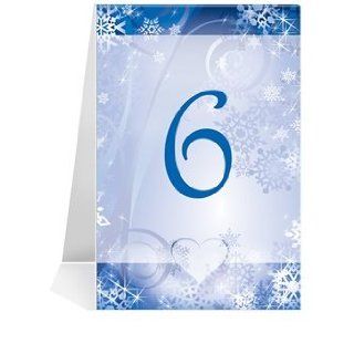 Wedding Table Number Cards   Sunrise Snowflakes #1 Thru