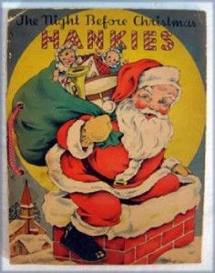  Vintage The Night Before Christmas Hankies 1941 Herrmann Handkerchief