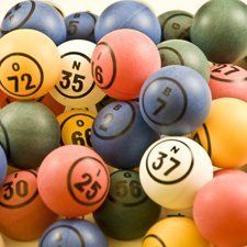  Multi Color Jumbo Single Number Bingo Ball Set: Sports & Outdoors