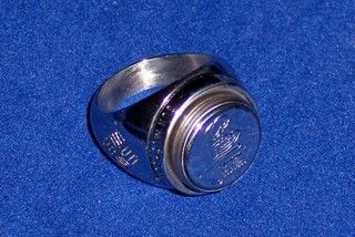  stainless steel ring that contains a small microprocessor each