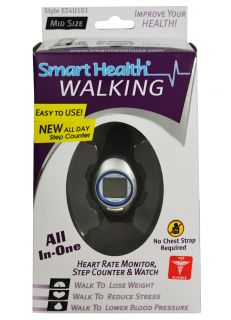 Smart Health Walking Heart Rate Monitor Watch and Pedometer Mid Size
