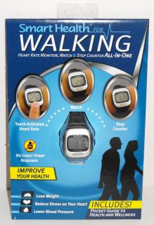 Smart Health Walking Heart Rate Monitor Watch Step Counter All in One