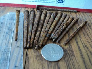 pounds Vintage Square Head nails 2 to 3 variety  old, rusty, art
