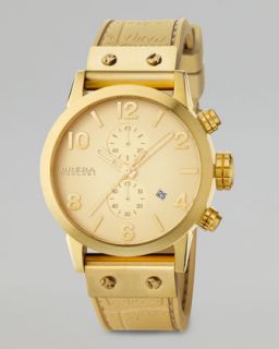 Brera Isabella, Gold Tonal Watch, Silicone Strap   