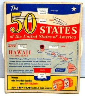  United States Advertising for Tip Top Bread Hawaii Alaska 1950