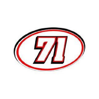 71 Number   Jersey Nascar Racing Window Bumper Sticker : 