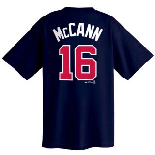  Braves Brian McCann Name and Number T Shirt Navy