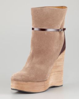 Suede Wedge Boot  