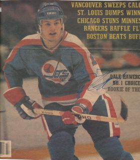  Jets NHL Lot of 3 Autographed Hockey News Covers Hawerchuk COA