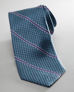 Robert Graham Texture Stripe Silk Tie, Navy   