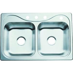  Hole Double Bowl Kitchen Sink Number of Holes Four
