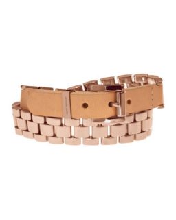 Michael Kors Double Wrap Watch Link Bracelet, Rose Golden   Neiman