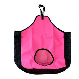 Large Horse Hay Bag Tote Mesh Gussets Color Hot Pink