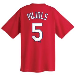  Cardinals Name and Number T Shirt, Scarlet Red