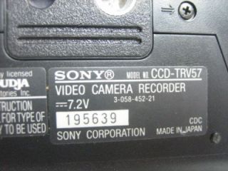  45) Lot of 2 Sony Video 8mm Camcorder Handycams CCD TRV517 & CCD TRV57