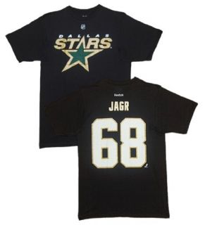  Stars Jaromir Jagr Black Name and Number T Shirt: Sports & Outdoors