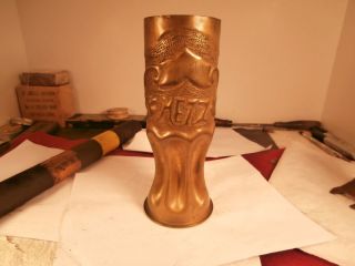 WWI TRENCH ART MARKED METZ 1918 GERMAN SHELL