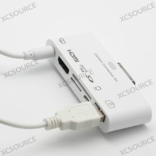 in 1 HDMI Dock Adapter AV USB Cable Camera Connection Kit For Apple