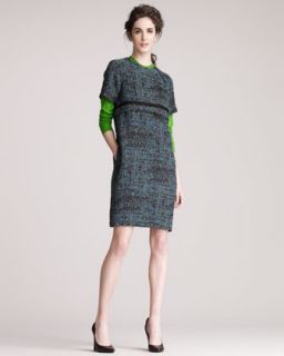 Proenza Schouler Tweed Raglan Sleeve Dress   Neiman Marcus