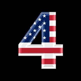 Us 3D Number   30H x 30W   Peel and Stick Wall Decal by