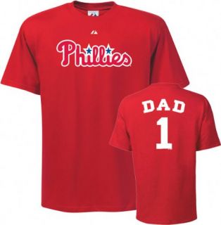  Phillies #1 Dad Name and Number T Shirt