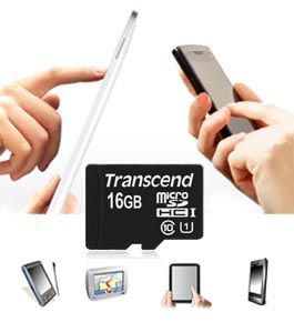Transcend Information 16 GB MicroSDHC Class 10 UHS 1 Memory Card with