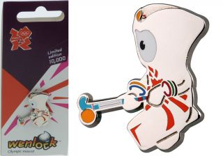   Olympic Games Memorabilia Mascot Wenlock Hockey Pictogram Pin Badge